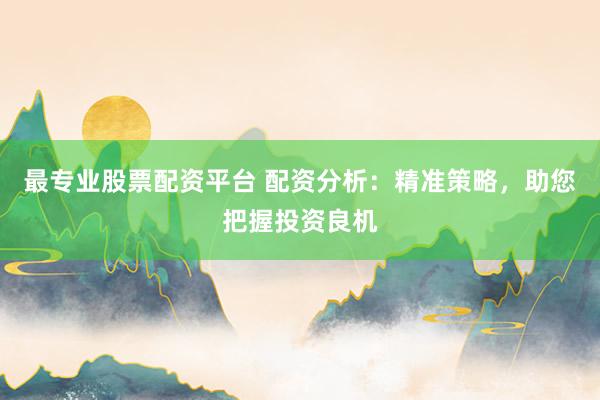 最专业股票配资平台 配资分析：精准策略，助您把握投资良机