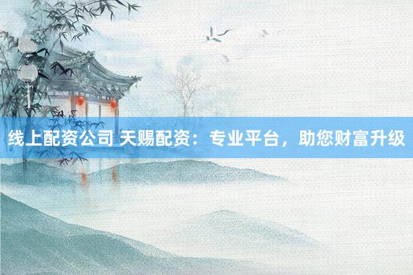 线上配资公司 天赐配资：专业平台，助您财富升级