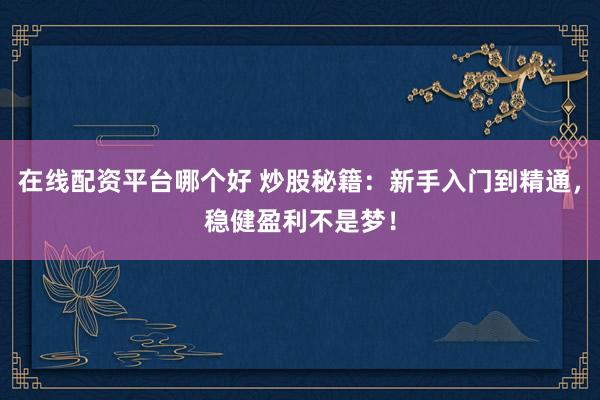 在线配资平台哪个好 炒股秘籍：新手入门到精通，稳健盈利不是梦！