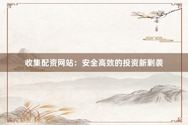 收集配资网站：安全高效的投资新剿袭