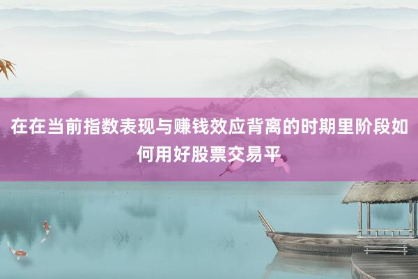 在在当前指数表现与赚钱效应背离的时期里阶段如何用好股票交易平