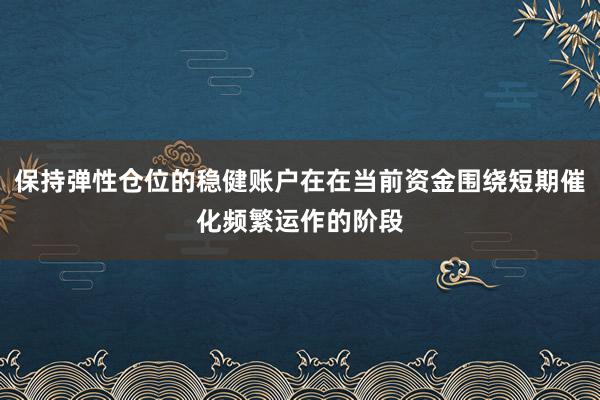 保持弹性仓位的稳健账户在在当前资金围绕短期催化频繁运作的阶段