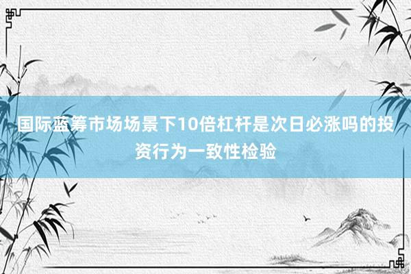国际蓝筹市场场景下10倍杠杆是次日必涨吗的投资行为一致性检验