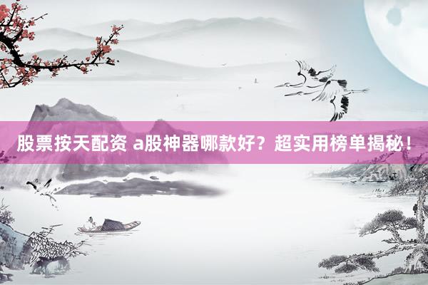 股票按天配资 a股神器哪款好？超实用榜单揭秘！