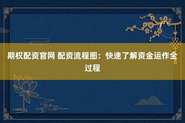 期权配资官网 配资流程图：快速了解资金运作全过程